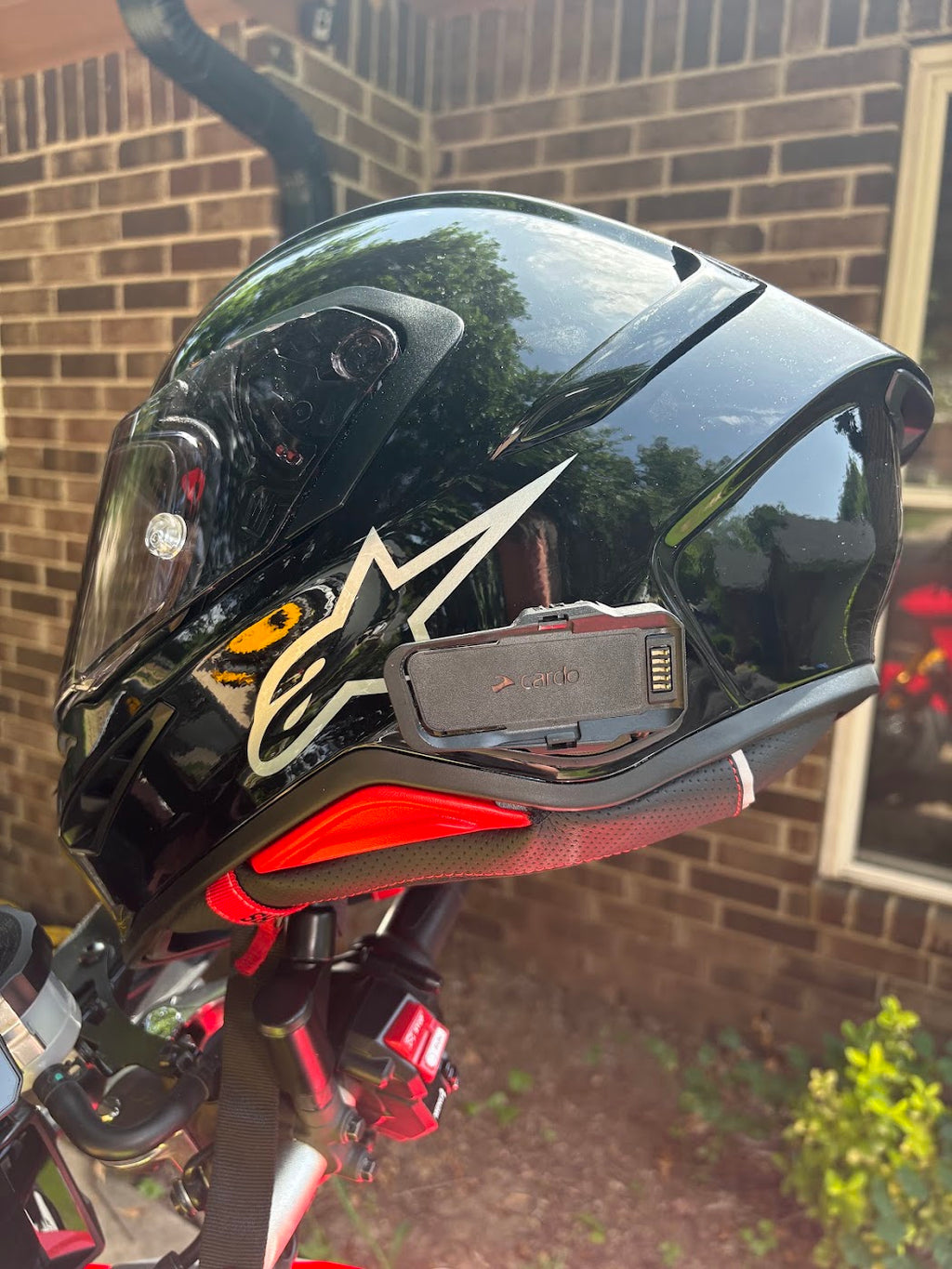 Alpinestars S-R7 Helmet Adapter for Cardo Packtalk Edge – 3D Printed Carbon Fiber Mount