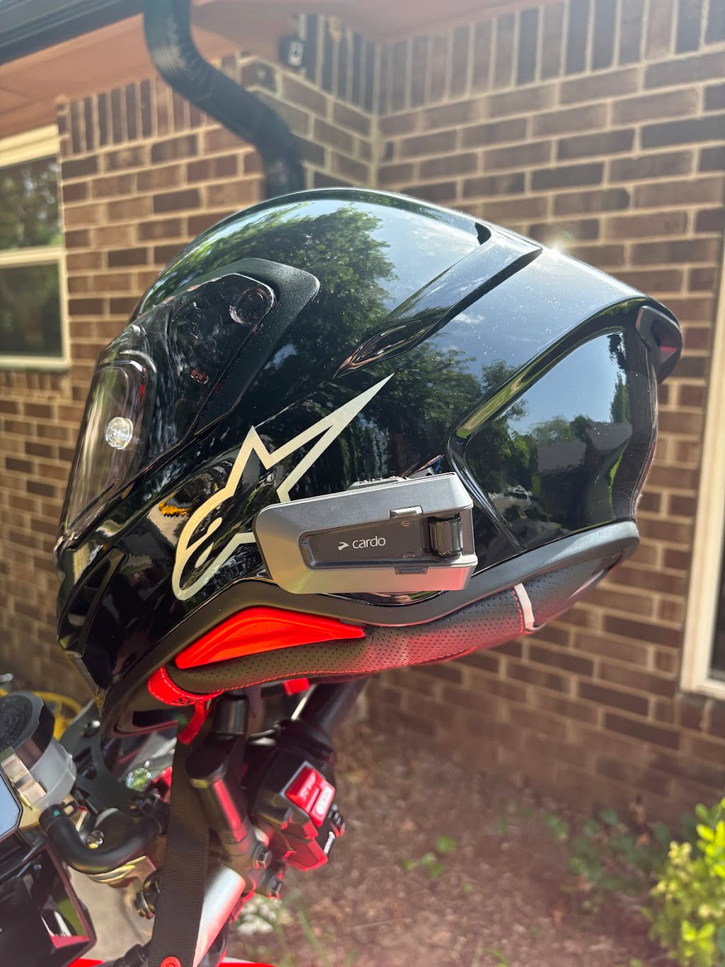 Alpinestars S-R7 Helmet Adapter for Cardo Packtalk Edge – 3D Printed Carbon Fiber Mount