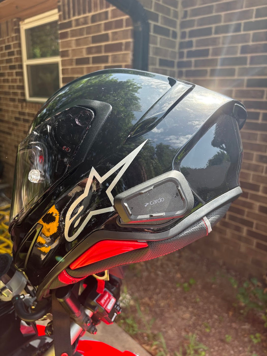 Alpinestars S-R7 Helmet Adapter for Cardo Packtalk Edge – 3D Printed Carbon Fiber Mount
