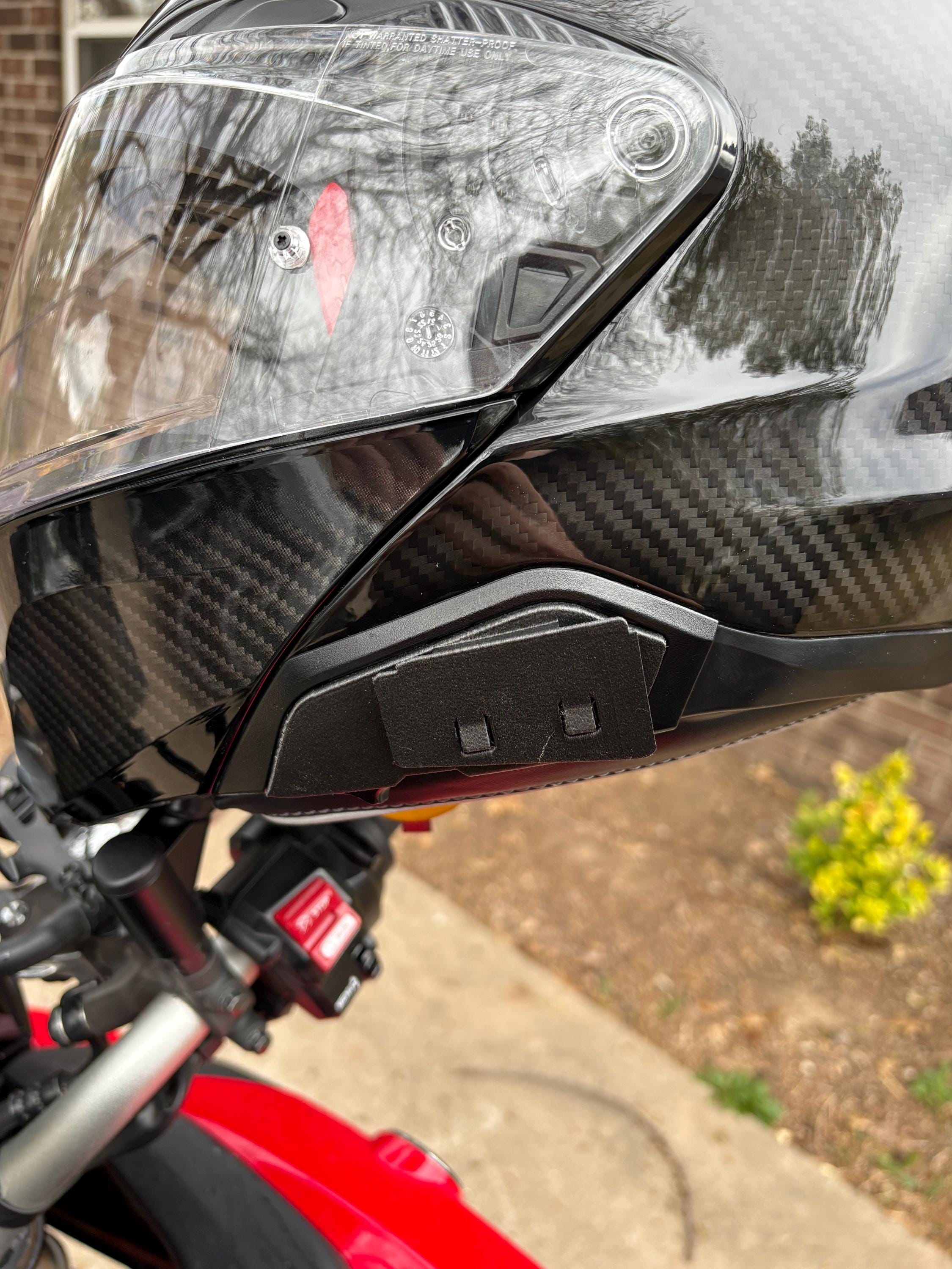 HJC Helmet Adapter for Cardo Freecom or Spirit – 3D Printed Carbon Fib – Josh's Widgets