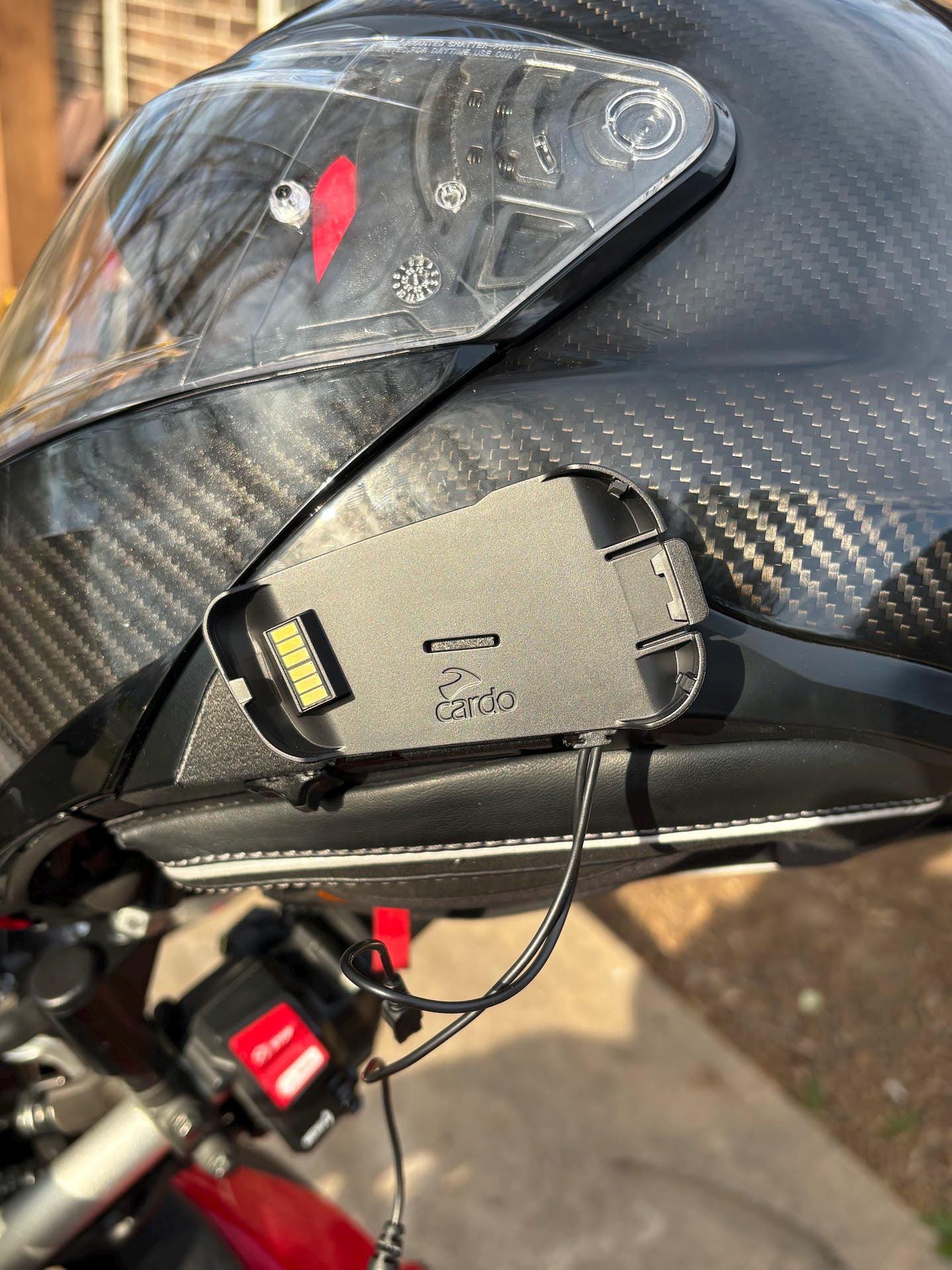 HJC Helmet Adapter for Cardo Packtalk Bold – 3D Printed Carbon Fiber Mount