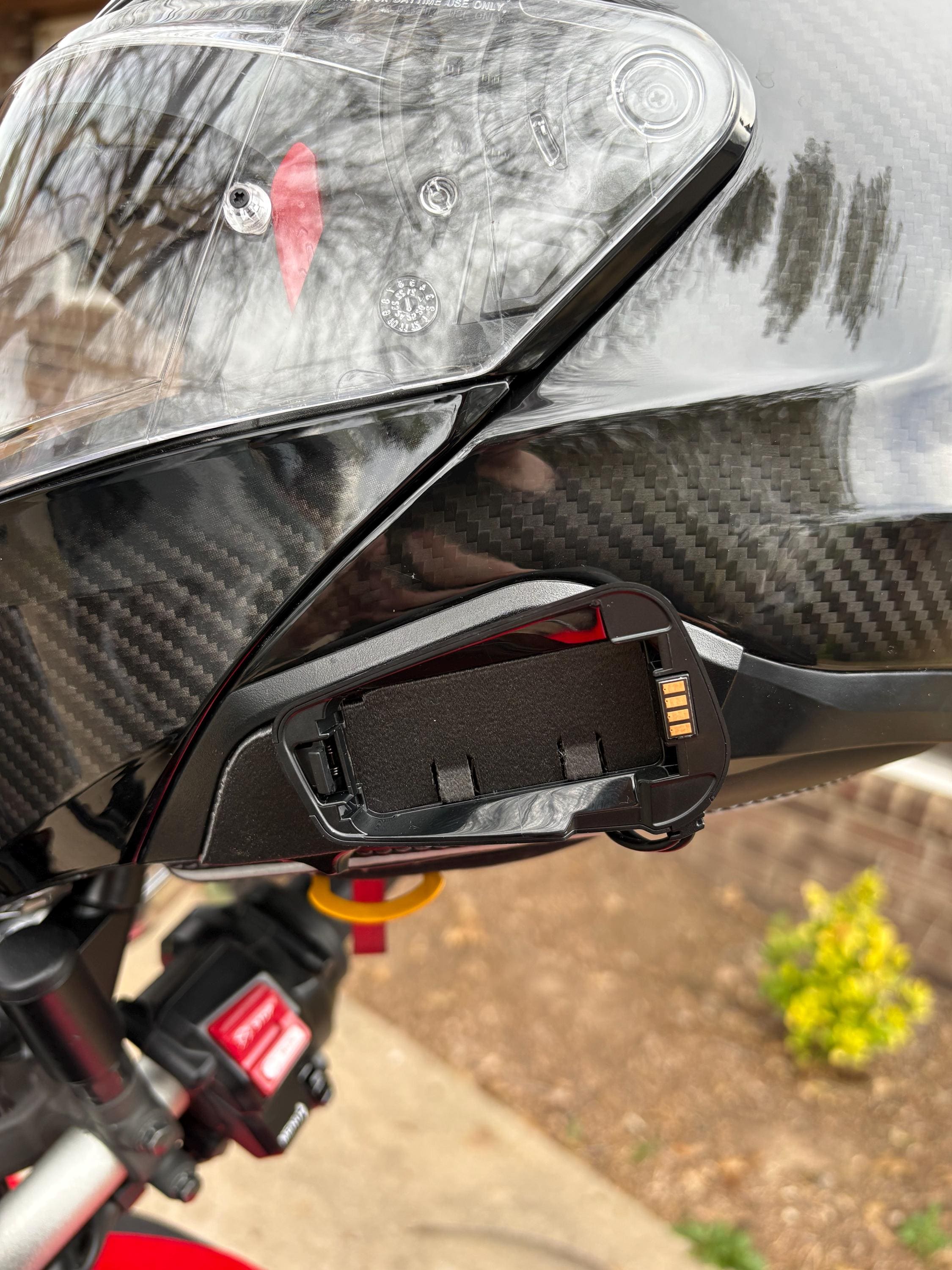 HJC Helmet Adapter for Cardo Freecom or Spirit – 3D Printed Carbon Fib – Josh's Widgets